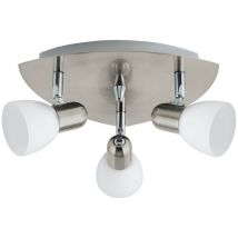 Eglo Enea - 3 Light Triple Adjustable Spotlight Satin Nickel, E14