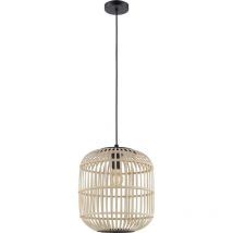 Pendelleuchte Bordesley schwarz-natur ø 35 cm E27, max. 60 w Deckenleuchte - Eglo