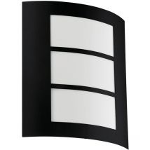 Applique Contemporanea Da Esterno City 1 Luce Acciaio Zincato Nero 3 Pannelli