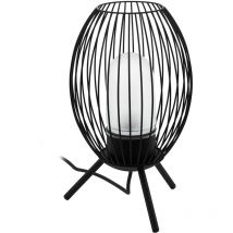Lampada Da Tavolo Industrial Da Esterno Fusignano 1 Luce Acciaio Zincato Nero
