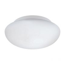 Plafoniera Contemporanea Ella 1 Luce Acciaio Bianco