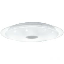 Lanciano Led Decorative Flush Ceiling Light White, Transparent cct, Remote Control Included - Eglo