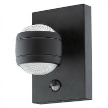 Eglo - Sesimba 1 - led Outdoor Up Down Wall Light with pir Motion Sensor Black IP44