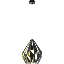 Eglo Pendelleuchte Carlton 1 schwarz-gold Ø 31 cm E27 Deckenlampen & Kronleuchter