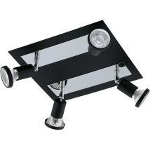 Sarria - 4 Light Spotlight Chrome, Black, GU10 - Eglo