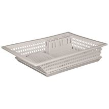 Egouttoir 18 Couverts avec Plateau Gris Moucheté – Matières, Longueur, Largeur – Aluminium et Plastiques