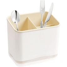 Ersandy - Egouttoir à Couverts, Fourchette Cuillère Organisateur Rack avec 3 Compartiments avec Égouttoir, pour Couteau et Fourchette, Cuillère,