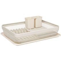 5Five Simply Smart – Égouttoir à vaisselle en métal – Dimensions : L. 43 x P. 32 x H. 13.5 cm – Capacité assiettes : 7 – Capacité verres : 6