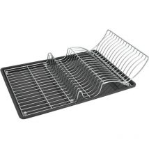 Gouttoir à vaisselle Metaltex Wingtex 51x31 cm Anthracite/argent 2 pièces