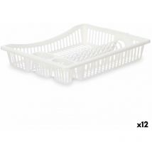 Egouttoir d'évier white plastic 45.5 x 8 x 36.5 cm (12 pièces)