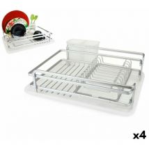 Confortime - Egouttoir d'évier alluma aluminium 43 x 32 x 12 cm (4 pièces)