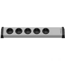 0200x00052300 Multipresa con interruttore Argento, Nero 1 pz. - Ehmann