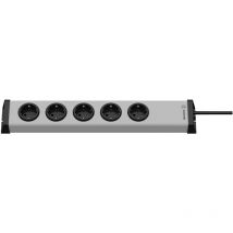 Ehmann - 0200x00052301 Steckdosenleiste mit Schalter Silber, Schwarz Schutzkontakt 1 St.
