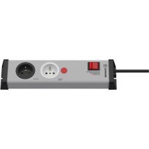 Ehmann - Bloc multiprise 0218x02022301b gris, noir contact de protection 1 pc(s)