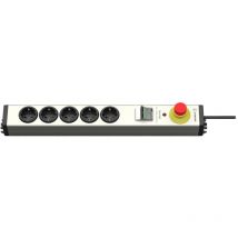 0873x00052035 Steckdosen-verteiler Silber, Schwarz Schutzkontakt 1 St. - Ehmann