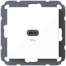 Chargeur USB-C encastré blanc 65W – EHMANN – Mode de pose électricité, Intensité courant