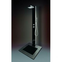 Eichenwald Ideal Außendusche Kuba Gartendusche Edelstahl Glas schwarz 706553