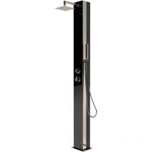 Eichenwald Ideal Außendusche Kuba Solar Schwarz Pooldusche Edelstahl V2a 707053