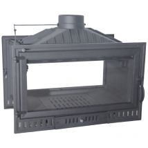 EIDER BIOMASA Poêle à bois - 12,7 kW - modèle HOGAR IRON 90 2 FACE - jusqu'à 337 m³ - H.67 x l.90 x P.43 cm - Classe énergétique A