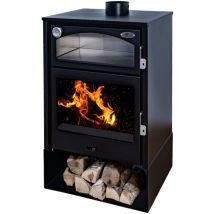 Eider Biomasa - Poêle à bois - modèle aston - 10,2 kW - jusqu'à 225 m³ - H.97 x l.63 x P.50 cm - Classe énegétique a