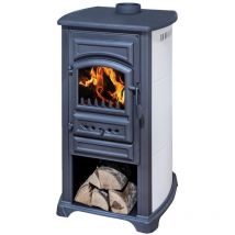 Eider Biomasa - Poêle à bois - modèle forte - 5,4 kW - jusqu'à 120 m³ - H.87 x l.41 x P.49 cm - Classe énergétique a