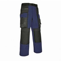 Eiko Kinder Arbeitshose blau/schwarz 122/128 – 65% Polyester, 35% Baumwolle – Robuste Freizeit- und Arbeitshose für Kinder