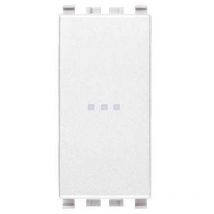 Interrupteur Vimar Eikon axial blanc 1P 16A, éclairable 20101.B