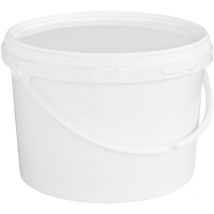 Eimer mit Deckel 10 Liter lebensmittelecht Behälter Plastikeimer Weiss Aufbewahrung Verschließbar Kunststoff Henkel Plastik Farbeimer Kunststoffeimer