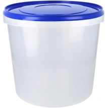 Fixedbyu - Seau avec couvercle 10 l bleu/transparent, (pp) alimentaire étanche à l'air
