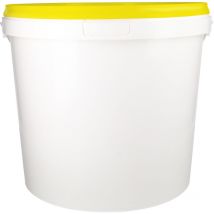 Fixedbyu - Seau avec couvercle 10 l jaune/blanc, (pp) alimentaire hermétique