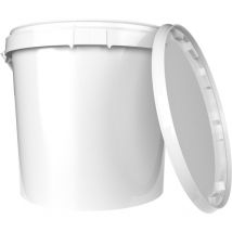 Eimer mit Deckel 20 L Lebensmittelecht Weiß PP 1 Stück