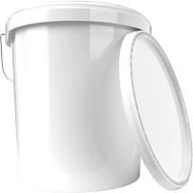 Fixedbyu - Seau avec couvercle 16 litres blanc - convient pour aliments, étanche à l'air, stable,recyclable