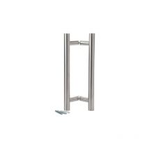 Paar Marschallstäbe aus Edelstahl 304 mit Schrägzuggriff Ø32 L.600 Achse 400 mm - 188