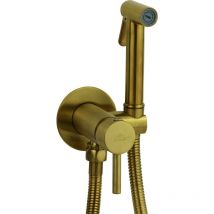 Paffoni - Bidet Kit - Set Unterputzhebelarmatur Mit Bidetbrause, Gold Gebürstet Zdup110hgsp