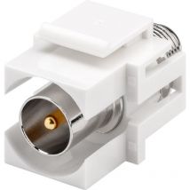 Keystone-modul Sat/antenne, Bündige Montage, 18,9 Mm Breite, Koax-stecker F-buchse.