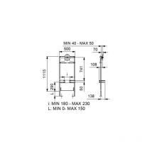 Kompletter Unterputzrahmen mit zeitgesteuertem Durchflussmesser wc 3/4' Idral TMON8-00000 Eisen