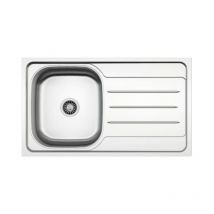 Einbauküchenspüle MP861VDX aus Stahl 86x50 cm, ein Becken und Abtropffläche rechts