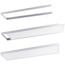 GREENICE Einbaurahmen für LED-Panels 120x30 cm – Aluminium – 8 Schrauben und Dübel inklusive