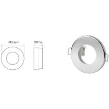Ll-oso-sat-cr-245411: Led Line Wasserdichte Runde Festleuchte, Chromblech