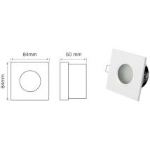 Ll-osk-bia-245374: Ll-osk-bia-245374: Led Line Wasserdichte Quadratische Leuchte, Mattweiß Gegossen