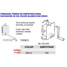 Einbaurollo 40 kg – Weiß – Gaviota