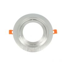 Led Line - Einbaustrahler AR111 Downlight Einbaurahmen Schwenkbar verstellbar Einbauspot 180x25mm Bohrloch Aluminium für led Leuchtmittel Rund Silber