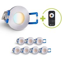 Einbaustrahler Mini Livorno 3w Cct 2700k-6500k Ip65 - Farbe: Silber - Anzahl: 8x