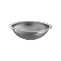 Einbauwaschbecken – Rund – 37,5 cm – Satinpolierter Edelstahl – hemi