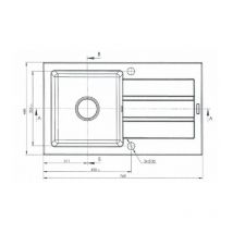 Einbeckenspüle mit Abtropffläche maidsinks promo 76x44 1b 1d e070053701