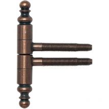 SFS Einbohrband 2-tlg. mit Zierkopf, ø 16 mm, Bandhöhe 108,5mm,bronze patiniert