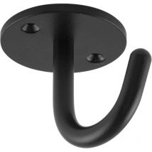 Einfach-Haken Delta Höhe 59 mm, Breite 71 mm, Stahl schwarz Feinstruktur