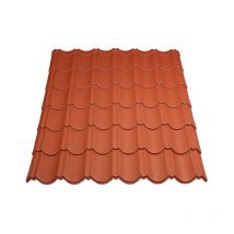 Einfache Fliesenplatte 1030 x 950 mm aus matt lackiertem verzinktem Stahl - Farben - Matt rotbraun, Breite - 950 mm, Länge - 1030 mm