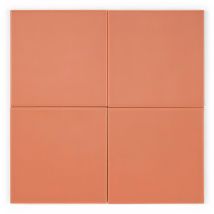 Einfarbige Fliese Delhi Coral Satin 13x13cm