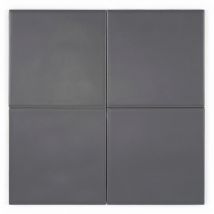 Einfarbige Fliese Delhi Graphite Satin 13x13cm